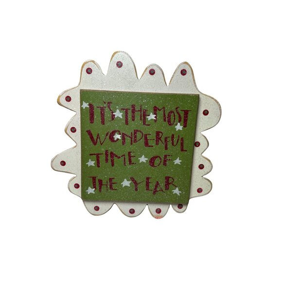 Rustic "It's the Most Wonderful Time of the Year" Christmas Decor Handmade READ - Picture 1 of 5